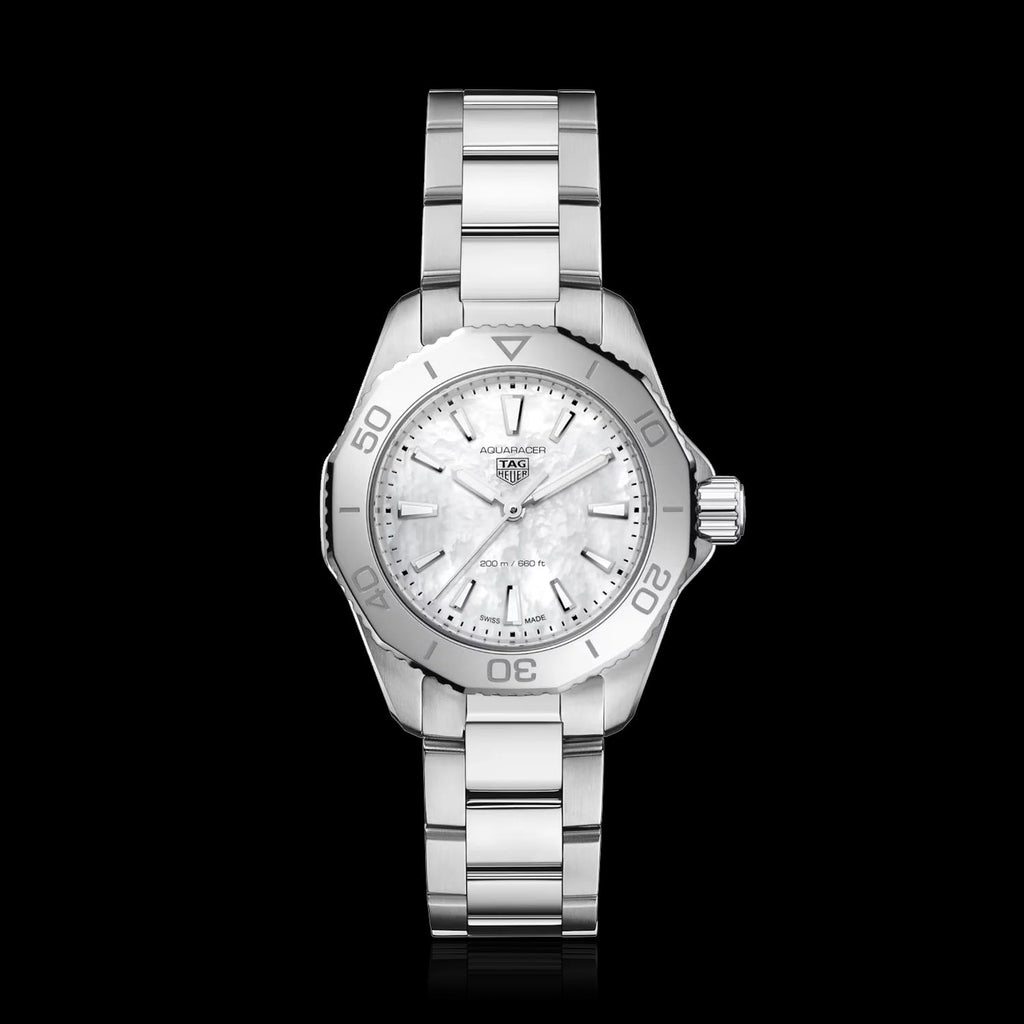 Tag Heuer Aquaracer Professional 200 Quartz Mother of Pearl Dial Silver Steel Strap Watch for Women - WBP1418.BA0622 Buy Now By Tag Heuer