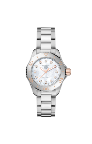 Tag Heuer Aquaracer Professional 200 Quartz Diamonds White Dial Silver Steel Strap Watch for Women - WBP1450.BA0622 Buy Now By Tag Heuer