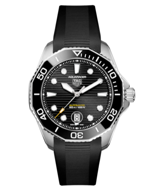 Tag Heuer Aquaracer Professional 300 Automatic Black Dial Black Rubber Strap Watch for Men - WBP201A.FT6197 Buy Now By Tag Heuer