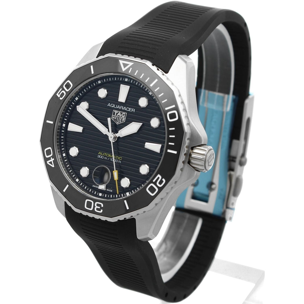 Tag Heuer Aquaracer Professional 300 Automatic Black Dial Black Rubber Strap Watch for Men - WBP201A.FT6197 Buy Now By Tag Heuer