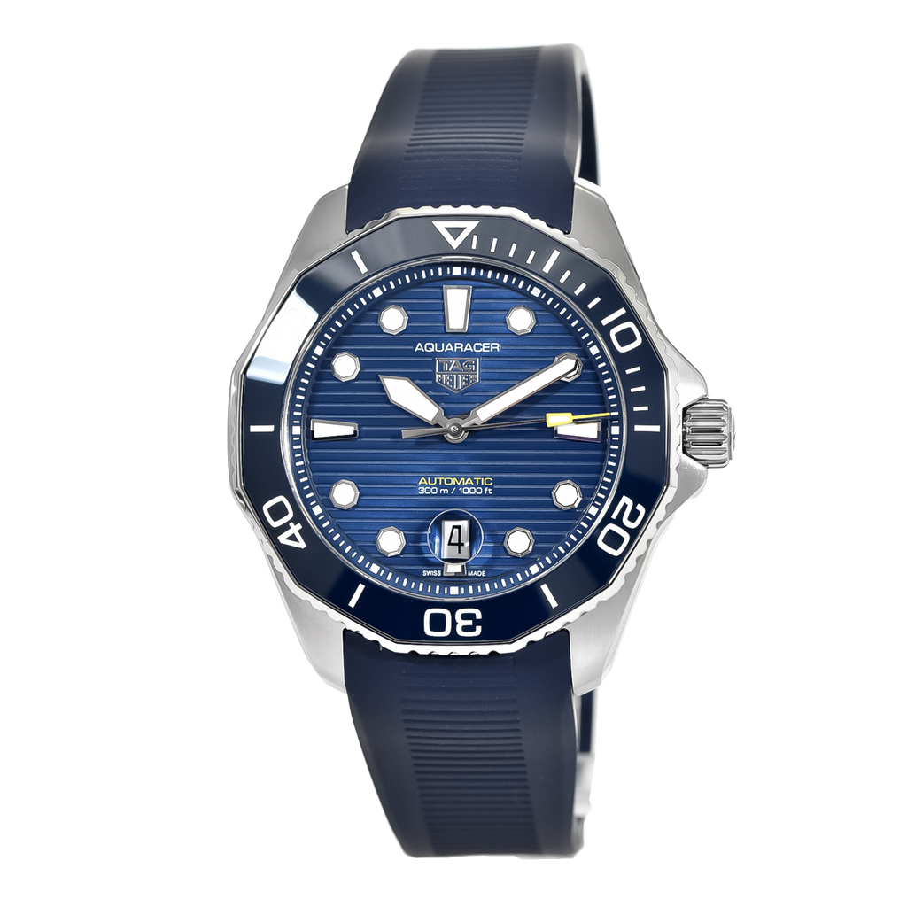 Tag Heuer Aquaracer Professional 300 Automatic Blue Dial Blue Rubber Strap Watch for Men - WBP201B.FT6198 Buy Now By Tag Heuer