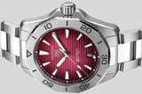 Tag Heuer Aquaracer Professional 200 Automatic Red Dial Silver Steel Strap Watch for Men - WBP2114.BA0627 Buy Now By Tag Heuer