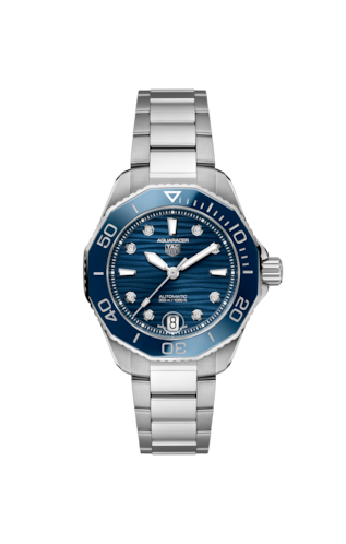 Tag Heuer Aquaracer Professional 300 Automatic Diamonds Blue Dial Silver Steel Strap Watch for Women - WBP231B.BA0618 Buy Now By Tag Heuer