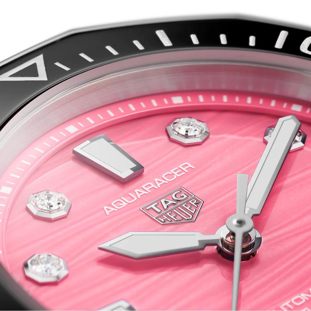 Tag Heuer Aquaracer Professional 300 Automatic Diamonds Pink Dial Silver Steel Strap Watch for Women - WBP231J.BA0618 Buy Now By Tag Heuer