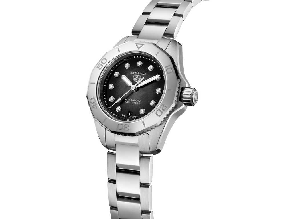 Tag Heuer Aquaracer Professional 200 Automatic Black Dial Silver Steel Strap Watch for Men - WBP2410.BA0622 Buy Now By Tag Heuer