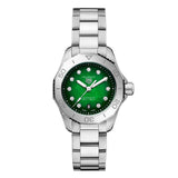 Tag Heuer Aquaracer Professional 200 Automatic Diamond Green Dial Silver Steel Strap Watch for Women - WBP2415.BA0622 Buy Now By Tag Heuer