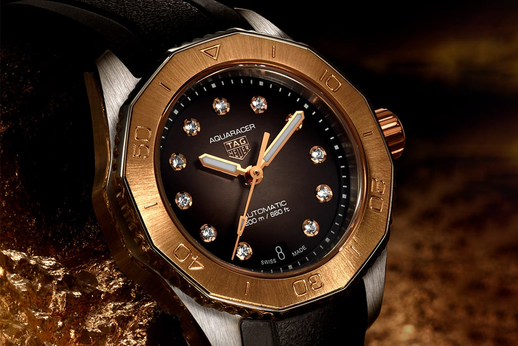 Tag Heuer Aquaracer Professional 200 Automatic Diamonds Black Dial Black Rubber Strap Watch for Women - WBP2451.FT6200 Buy Now By Tag Heuer