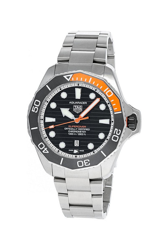 Tag Heuer Aquaracer Professional 1000 Superdiver Automatic Black Dial Silver Steel Strap Watch for Men - WBP5A8A.BF0619 Buy Now By Tag Heuer