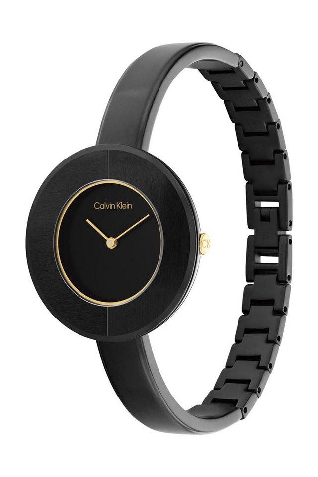 Calvin Klein Chic Black Dial Black Leather Strap Watch for Women - K7N23CB1 Buy Now By Calvin Klein