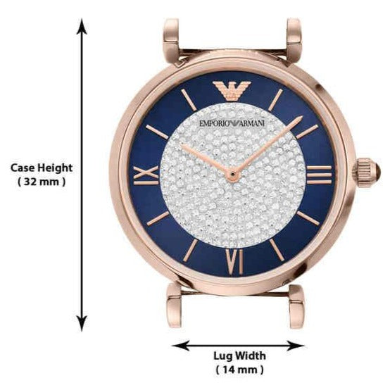 Emporio Armani Gianni T-Bar Quartz Crystals Black Dial Gold Steel Strap Watch For Women - AR11423 Buy Now By Emporio Armani