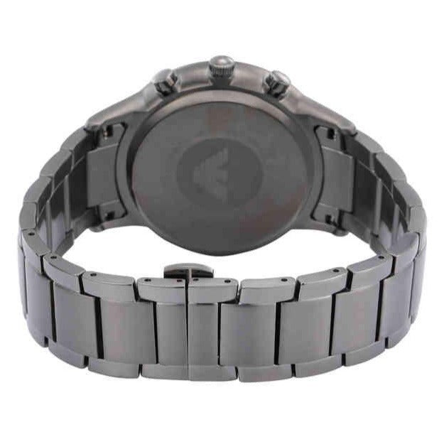 Emporio Armani Renato Chronograph Quartz Blue Dial Black Steel Strap Watch For Men - AR11215 Buy Now By Emporio Armani