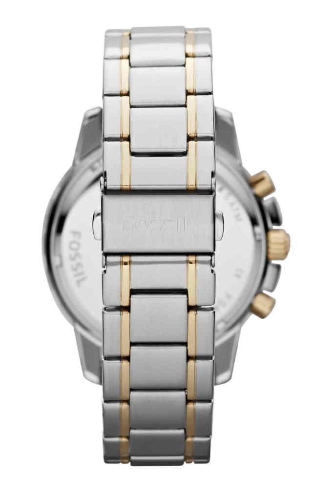 Fossil Dean Chronograph White Dial Silver Steel Strap Watch for Men - FS4795 Buy Now By Fossil