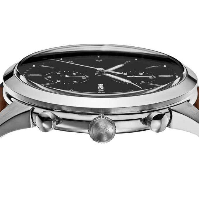 Fossil Townsman Chronograph Black Dial Brown Leather Strap Watch for Men - FS5280 Buy Now By Fossil