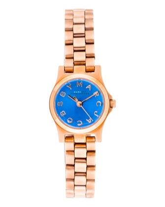 Marc Jacobs Henry Dinky Blue Dial Rose Gold Steel Strap Watch for Women - MBM3204 Buy Now By Marc Jacobs