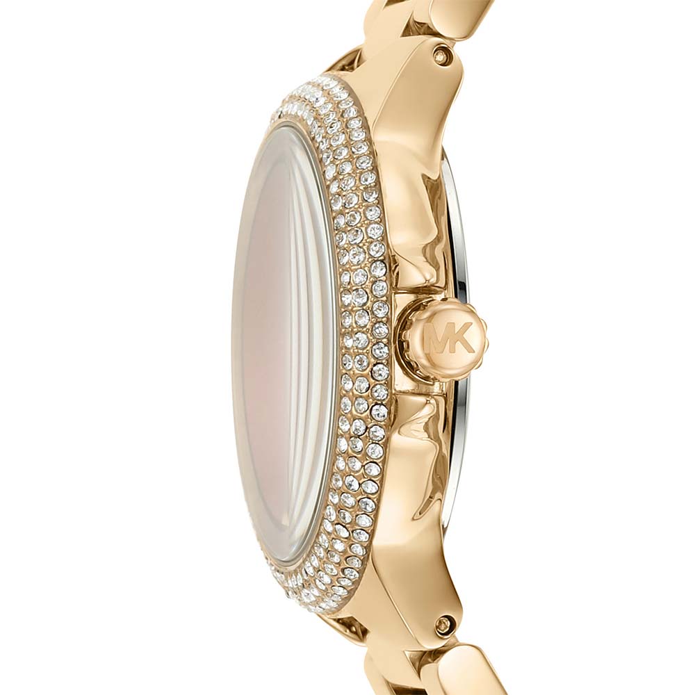 Michael Kors Camille Analog Red Dial Gold Steel Strap Watch For Women - MK7196 Buy Now By Michael Kors