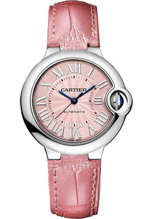 Cartier Ballon Bleu De Cartier Pink Dial Pink Leather Strap Watch for Women - WSBB0007 Buy Now By Cartier