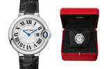 Cartier Ballon Bleu De Cartier Silver Dial Black Leather Strap Watch for Women - WSBB0034 Buy Now By Cartier