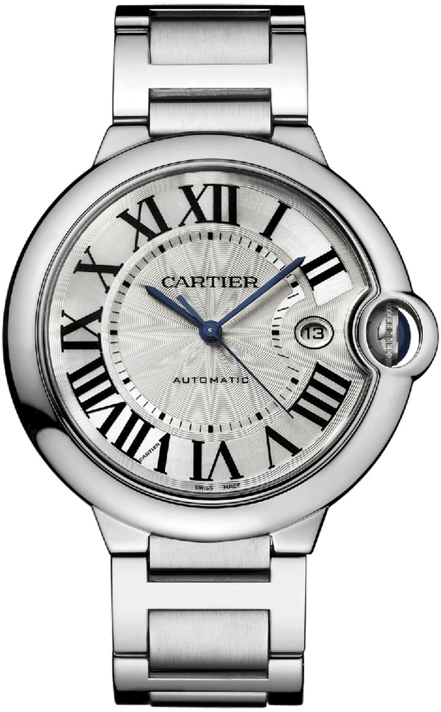 Cartier Ballon Bleu De Cartier Silver Dial Silver Steel Strap Watch for Men - WSBB0049 Buy Now By Cartier