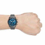 Fossil Bronson Chronograph Blue Dial Grey Steel Strap Watch for Men - FS5711 Buy Now By Fossil