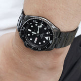 Seiko 5 Sports Automatic Black Dial Black Steel Strap Watch For Men - SRPD65K1 Buy Now By Seiko