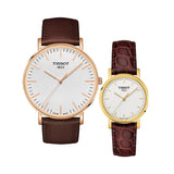 Tissot T Classic Everytime White Dial Brown Leather Strap Watch for Men - T109.610.36.031.00 Buy Now By Tissot