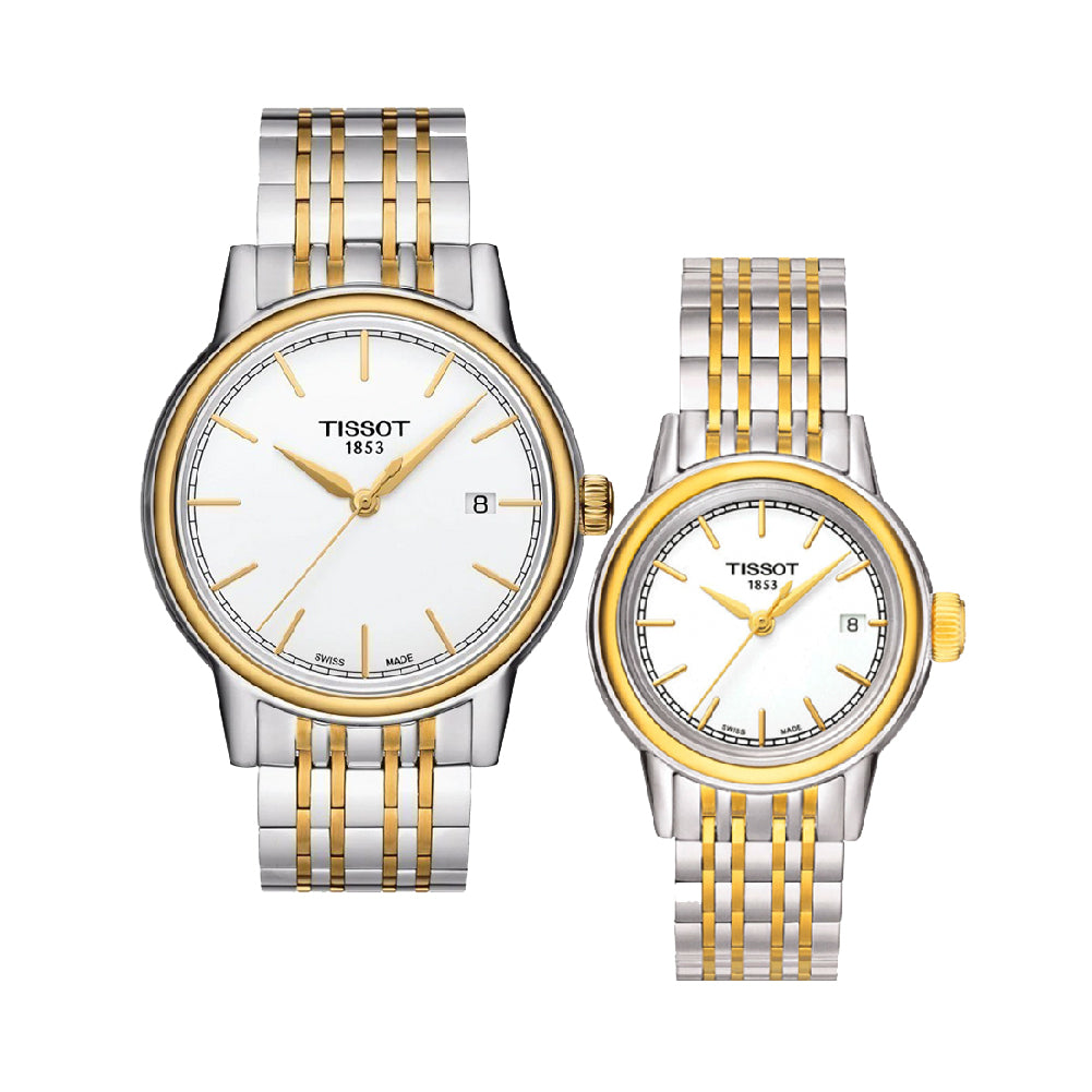 Tissot T Classic Carson Quartz White Dial Two Tone Steel Strap Watch for Men - T085.410.22.011.00 Buy Now By Tissot