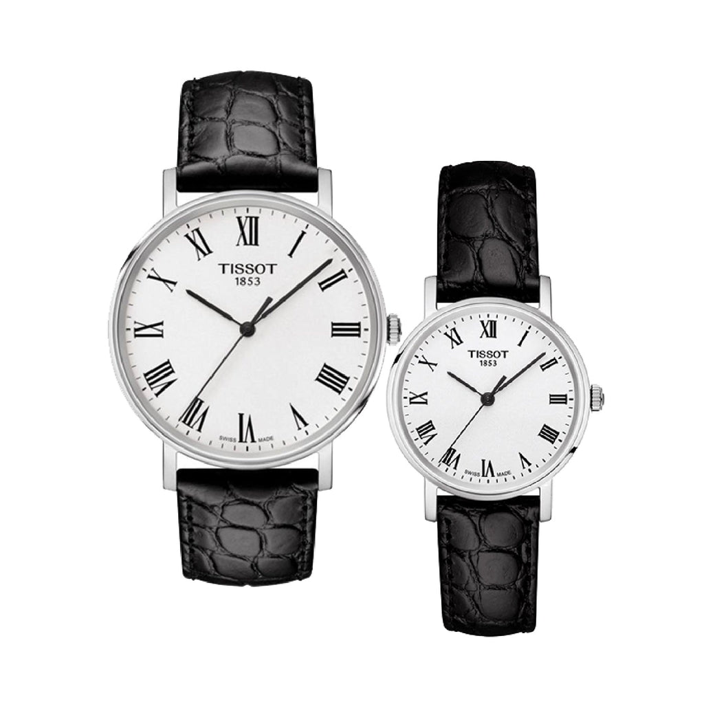 Tissot Everytime Medium White Dial Black Leather Strap Watch For Men - T109.410.16.033.01 Buy Now By Tissot
