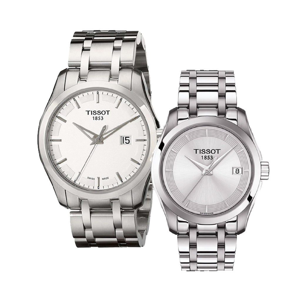 Tissot T Trend Couturier Chronograph White Dial Silver Steel Strap Watch For Men - T035.410.11.031.00 Buy Now By Tissot