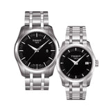 Tissot T Trend Couturier Chronograph Black Dial Silver Steel Strap Watch For Men - T035.410.11.051.00 Buy Now By Tissot