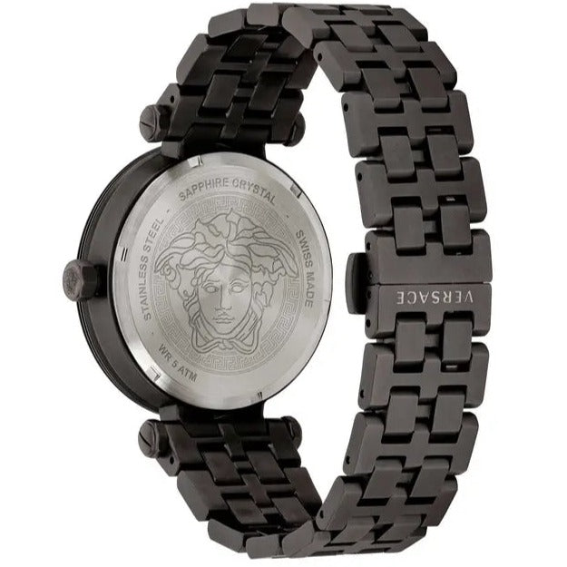 Versace Greca Sport Quartz Black Dial Black Steel Strap Watch For Men - VEZ300621 Buy Now By Versace