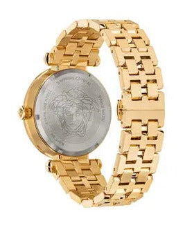 Versace Greca Sport Quartz Black Dial Gold Steel Strap Watch for Men - VEZ300721 Buy Now By Versace