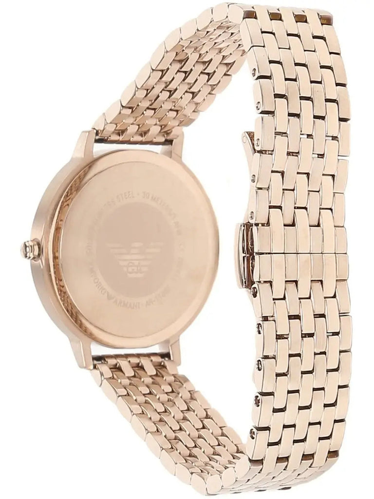 Emporio Armani Dress Quartz Rose Gold Dial Rose Gold Steel Strap Watch For Women - AR11062 Buy Now By Emporio Armani