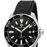 Tag Heuer Aquaracer Quartz Black Dial Black Rubber Strap Watch for Men - WAY101A.FT6141 Buy Now By Tag Heuer