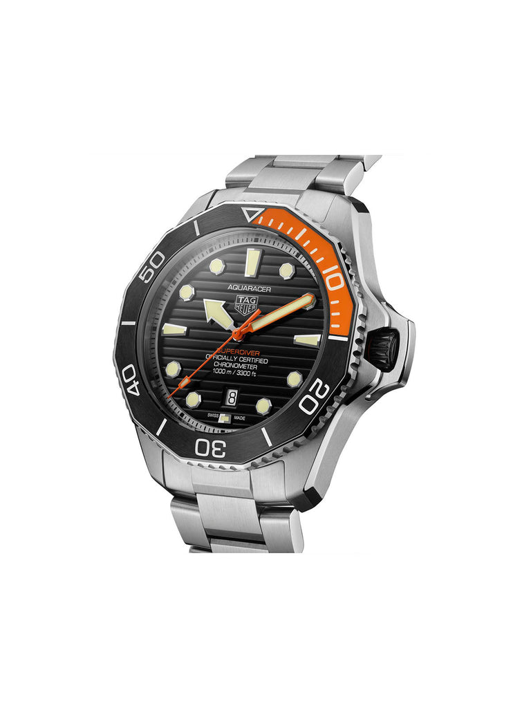 Tag Heuer Aquaracer Professional 1000 Superdiver Automatic Black Dial Silver Steel Strap Watch for Men - WBP5A8A.BF0619 Buy Now By Tag Heuer