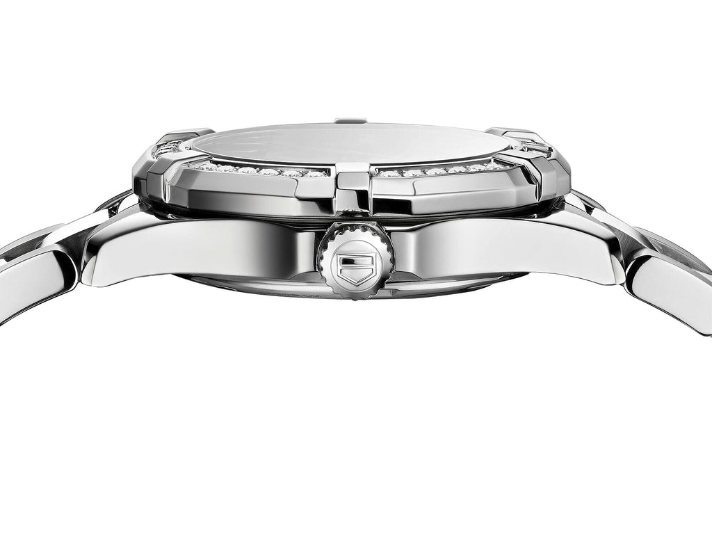 Tag Heuer Aquaracer Quartz Diamonds Black Dial Silver Steel Strap Watch for Women - WAY131P.BA0748 Buy Now By Tag Heuer