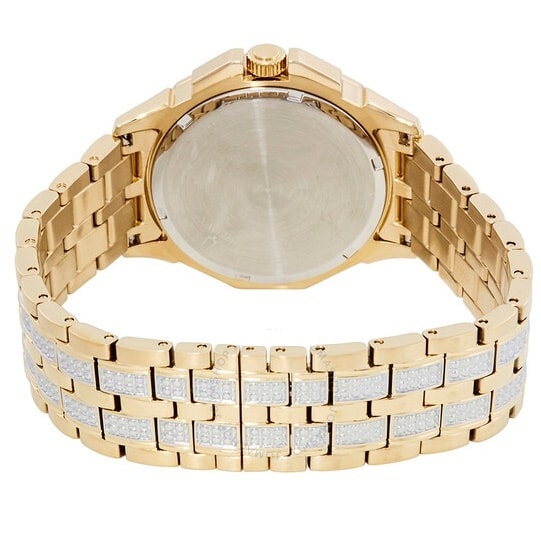 Bulova Crystal Collection Octova White Dial Gold Steel Strap Watch for Men - 98C126 Buy Now By Bulova