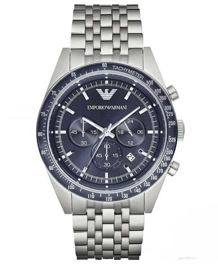 Emporio Armani Sportivo Chronograph Blue Stainless Steel Watch For Men - AR6072 Buy Now By Emporio Armani