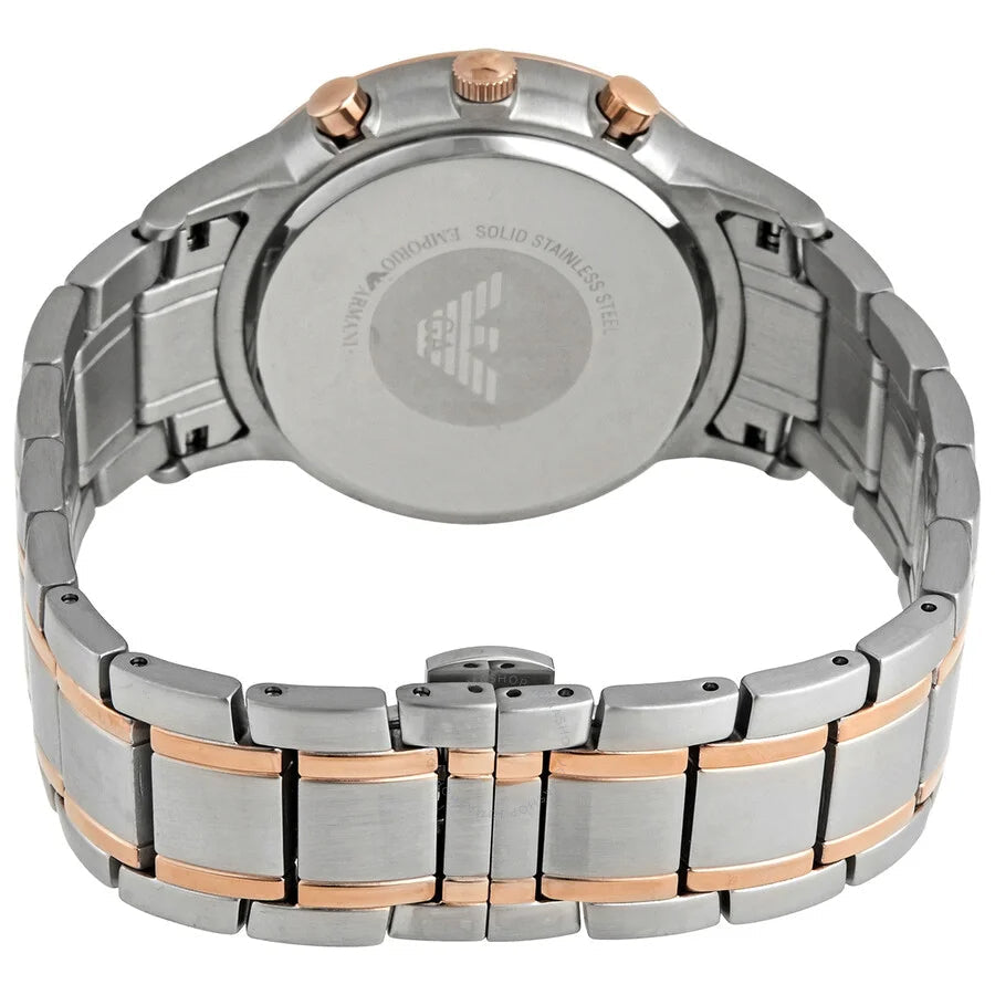 Emporio Armani Renato Chronograph Blue Dial Two Tone Steel Strap Watch For Men - AR80025 Buy Now By Emporio Armani