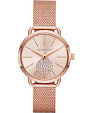 Michael Kors Portia Rose Gold Dial Rose Gold Mesh Bracelet Watch for Women - MK3845 Buy Now By Michael Kors