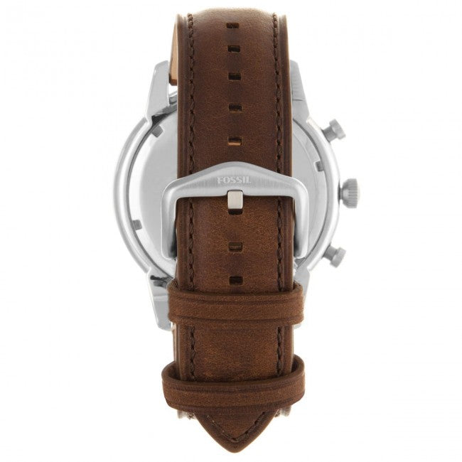 Fossil Townsman Chronograph Black Dial Brown Leather Strap Watch for Men - FS5280 Buy Now By Fossil
