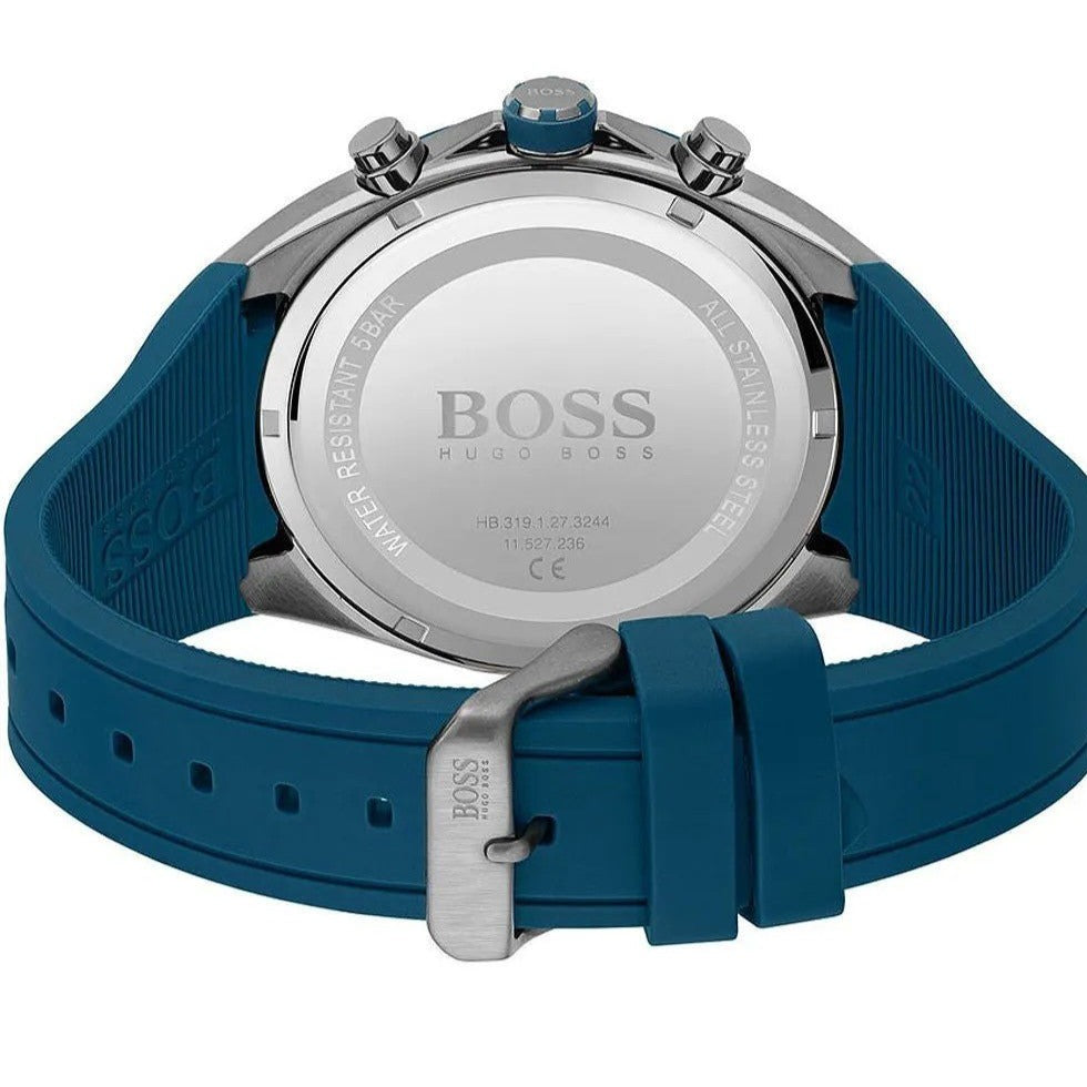 Hugo Boss Distinct Blue Dial Blue Rubber Strap Watch for Men - 1513856 Buy Now By Hugo Boss