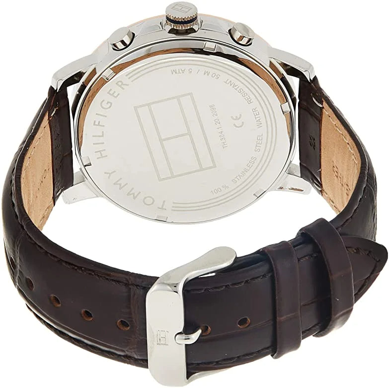 Tommy Hilfiger Keagan Chronograph Blue Dial Brown Leather Strap Watch for Men - 1791290 Buy Now By Tommy Hilfiger