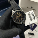 Maserati Successo Black Dial Black Rubber Strap Watch For Men - R8871621011 Buy Now By Maserati