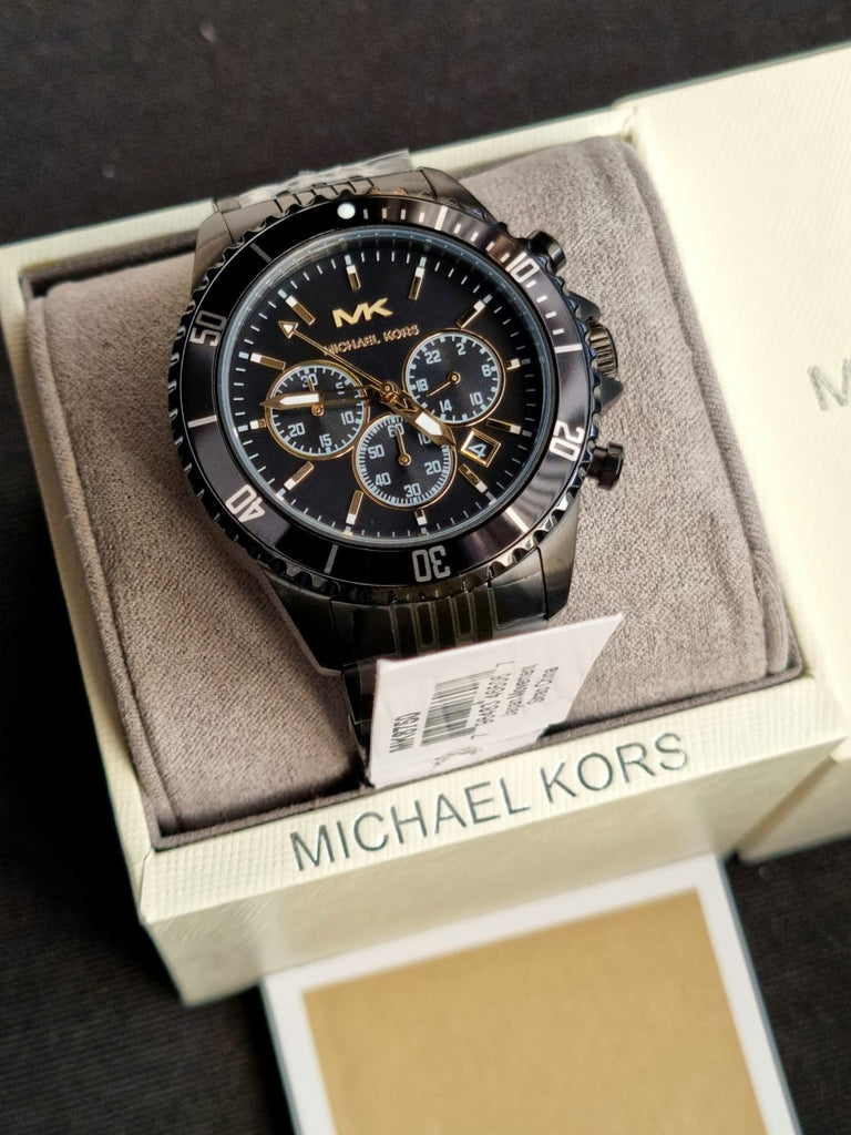 Michael Kors Bayville Chronograph Black Dial Black Steel Strap Watch For Men - MK8750 Buy Now By Michael Kors