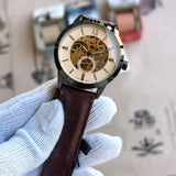 Fossil Neutra Automatic Skeleton White Dial Brown Leather Strap Watch for Men - ME3184 Buy Now By Fossil