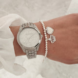 Michael Kors Lauryn Analog Crystals Silver Dial Silver Steel Strap Watch For Women - MK3717 Buy Now By Michael Kors