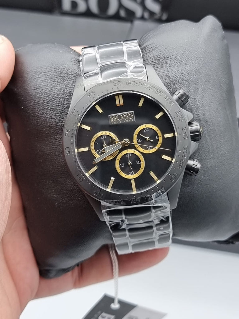 Hugo Boss Ikon Black Dial Black Steel Strap Watch for Men - 1513278 Buy Now By Hugo Boss