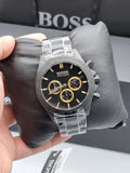 Hugo Boss Ikon Black Dial Black Steel Strap Watch for Men - 1513278 Buy Now By Hugo Boss