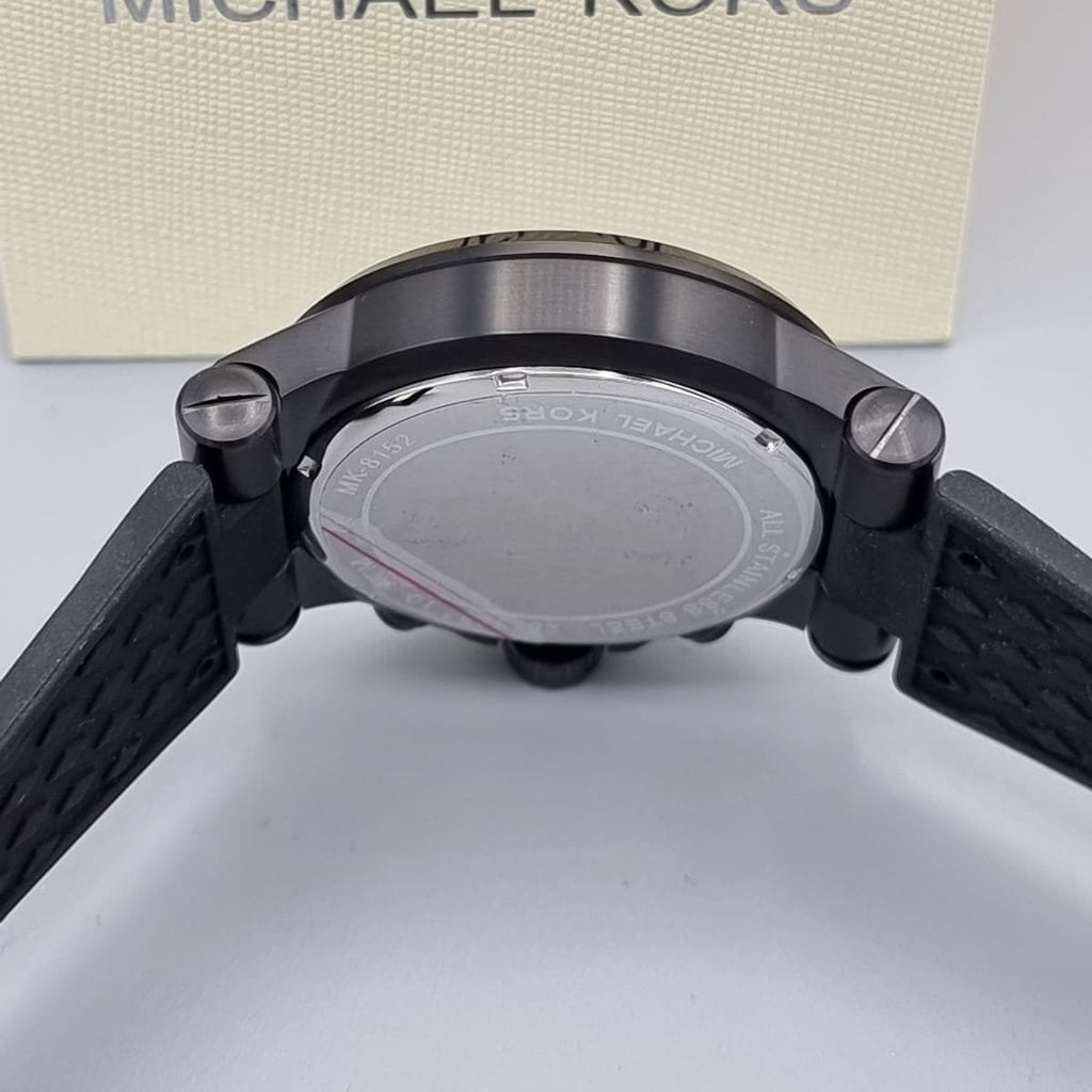 Michael Kors Dylan Black Dial Black Rubber Strap Watch for Men - MK8152 Buy Now By Michael Kors