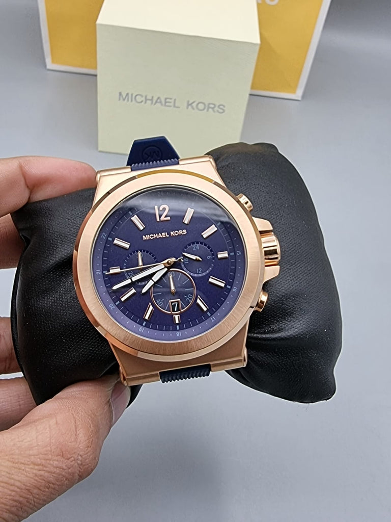 Michael Kors Dylan Blue Dial Blue Rubber Strap Watch for Men - MK8295 Buy Now By Michael Kors